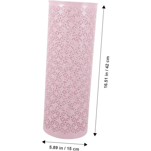 Balde de guarda-chuva de ferro rosa secando guarda-chuva armazenamento recipiente 1
