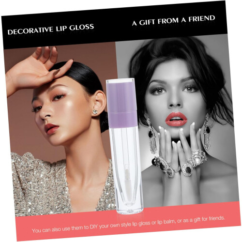 10 τεμάχια DIY άδειοι σωλήνες lip gloss με ράβδο, ελαφριά φορητά δοχεία κραγιόν 2