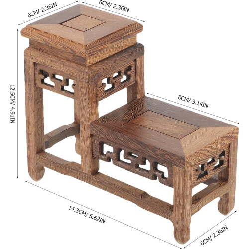 Support en bois pour café, porte-bonsaï, base artisanale, structure robuste, points d'appui stables 1