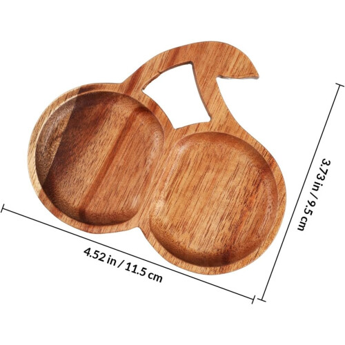 Servindo bandeja Servindo prato madeira cereja em forma com design multifuncional e fácil de limpar 1