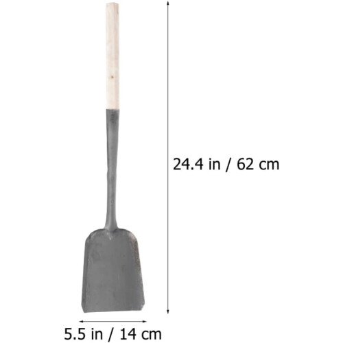 Long Handled Fireplace Ash Shovel for Scooping Coal and Ashes, Lightweight Iron Material 1