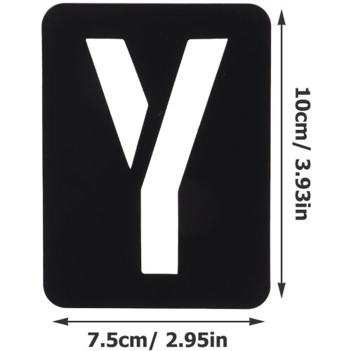 Multi-Function Black Pp Plastic Alphabet Number Letter Stencils Set 42 Sheets 1
