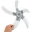 5 Pcs Floor Fan Leaves Plastic Replacement Blades Five-Leaf Design Thickened Blades Powerful 3