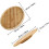 Πικάπ Bamboo Lazy Susan για τραπέζι με περιστροφή 360 μοιρών, ρουστίκ ξύλινη βάση για κέικ 2