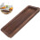 Bandeja de madera para velas, bandeja decorativa de estilo rústico, rectangular, estrecha y resistente. 8