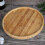 Πικάπ Bamboo Lazy Susan για τραπέζι με περιστροφή 360 μοιρών, ρουστίκ ξύλινη βάση για κέικ 6