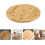 Πικάπ Bamboo Lazy Susan για τραπέζι με περιστροφή 360 μοιρών, ρουστίκ ξύλινη βάση για κέικ 7