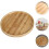 Πικάπ Bamboo Lazy Susan για τραπέζι με περιστροφή 360 μοιρών, ρουστίκ ξύλινη βάση για κέικ 8