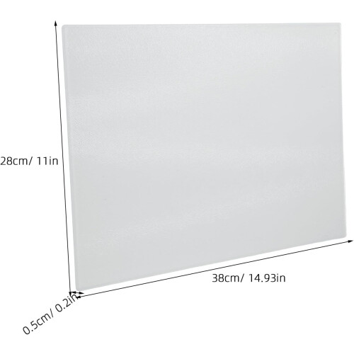 Placa de corte de vidro temperado retangular 0,2" espessura resistente ao calor multifuncional forte 1