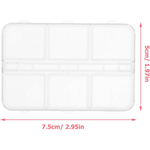 10 scatole organizer in plastica multi-scomparto per accessori e strumenti per manicure 1