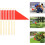 10pcs Red Lawn Marking Flags with Bamboo Poles, Triangular Yard Mark Flags for Construction 4