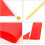 10pcs Red Lawn Marking Flags with Bamboo Poles, Triangular Yard Mark Flags for Construction 5