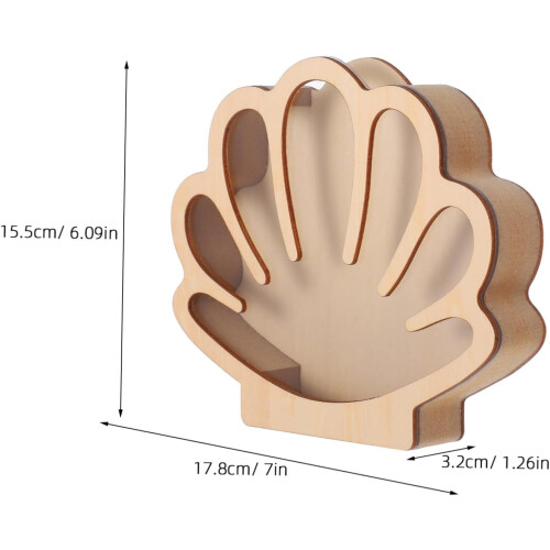 Wooden Seashell Display Case Small Multi-function Storage Box Decorative Shadow Box 1