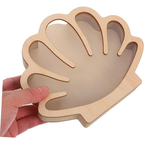Wooden Seashell Display Case Small Multi-function Storage Box Decorative Shadow Box 2