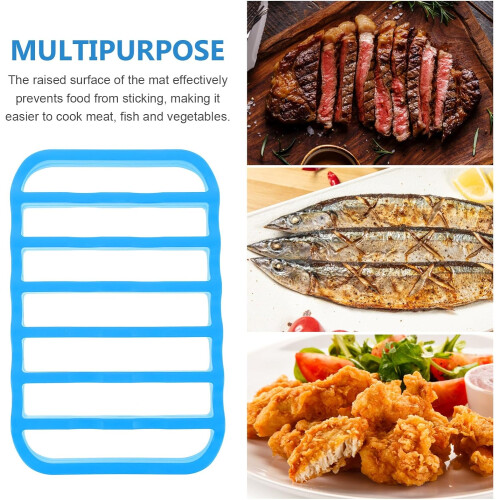 Silicone Roasting Rack Non Stick Cooling Rack Heat Insulation Blue Safe Silicone Mat 2