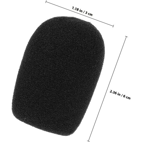 10pcs Black Microphone Windscreen Sponge Covers for Conference Microphones 1