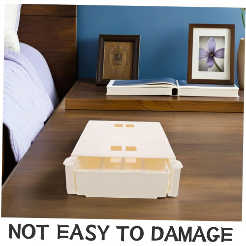 Nail Tool Storage Box under Desk Drawer Organizer Adjustable Compartments 2