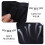 Verstellbare schwarze elastische Kniebandage mit Schultergurt 7