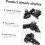 Support de parapluie réglable noir pour vélo et fauteuil roulant 8