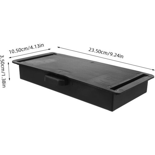 Under Desk Self-Adhesive Hidden Storage Drawer Organizer Tray Black Small Under Shelf Pull-Out Drawer 1