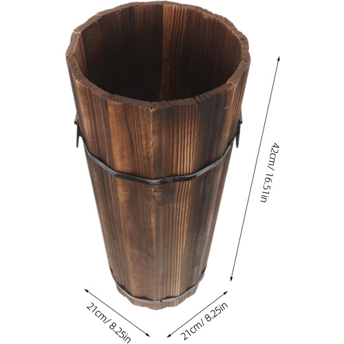 Porte-parapluie en bois, design compact, solution de rangement soignée, aspect élégant 1