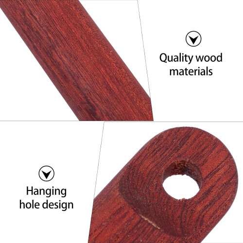 Dough Roller Wooden Rolling Pin 30Cm Solid Wood with Hanging Hole for Dumpling and Bread Making Tool 2