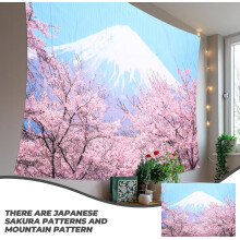 Tapiceria de flor de cereja de estilo japonês para pendurado na parede, tecido de poliéster decorativo