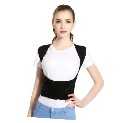 Universal Corset Hunchback Correction Belt l Black, Back Posture Brace Support 1