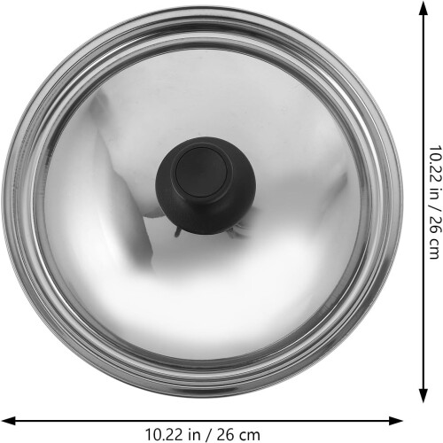 Universal-Topfdeckel, 10,5 Zoll, Edelstahl-Topfabdeckung 1