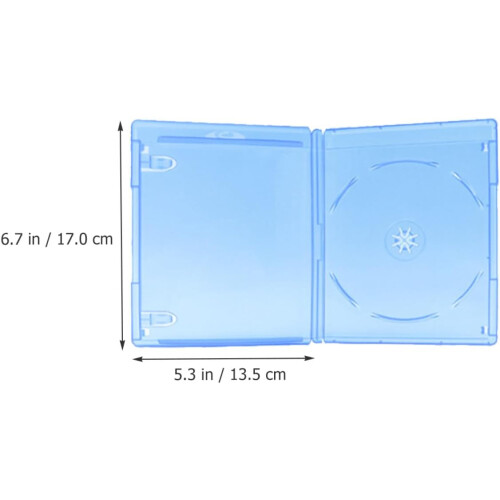 10 stuks blauwe cd-hoesjes van plastic met clipsluiting 1
