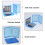 Lot de 10 boîtiers CD simples bleus en plastique avec clips de fixation. 3