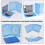 Lot de 10 boîtiers CD simples bleus en plastique avec clips de fixation. 4