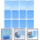 Lot de 10 boîtiers CD simples bleus en plastique avec clips de fixation. 5