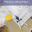 Drawing Tools Compass Set with Zinc Alloy and ABS Grip, 7pcs Blue Precision Drawing Kit 5