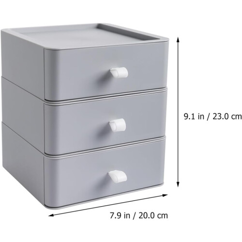 Three-layer Plastic Desktop Drawer Storage Box Large Capacity Organizer for Home and Office 1