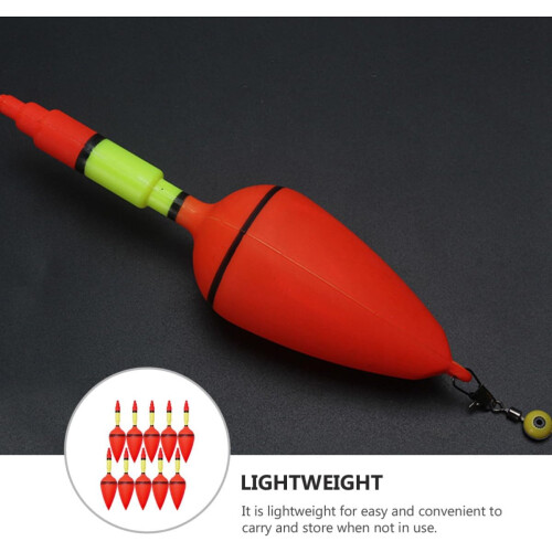 10pcs plástico mar de pesca flutuam Gadget de pesca leve 1