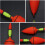 10pcs plástico mar de pesca flutuam Gadget de pesca leve 8