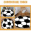 Wohnzimmerteppich mit Fußballmuster, strapazierfähiger Polyesterteppich mit angenehmem Griff 4