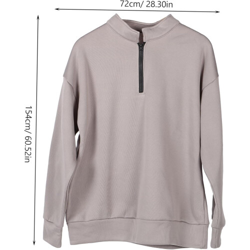 Damen-Hoodie mit halbem Reißverschluss, langärmelig, bequemer Pullover 2