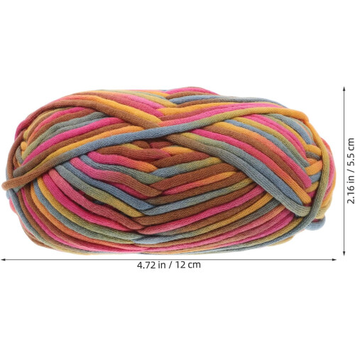 Rainbow Yarn for Beginner Knitting Chunky Crochet Cotton Soft Fabric 1
