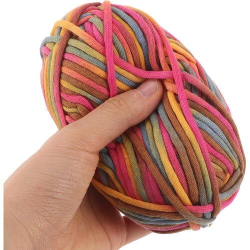 Rainbow Yarn for Beginner Knitting Chunky Crochet Cotton Soft Fabric 2
