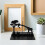 Cartoon Desktop Bookends Set, Metal Giraffe e Esquilo Book Holder para prateleiras e mesa 6