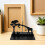 Cartoon Desktop Bookends Set, Metal Giraffe e Esquilo Book Holder para prateleiras e mesa 7