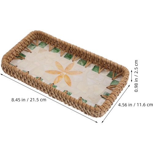 Serviertablett aus Rattan 1