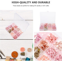 DIY-Schmuckperlen, rosa Kunststoffperlen mit Loch zum Auffädeln, zarter, schicker Stil, glatte Oberfläche für DIY-Bastelarbeiten.