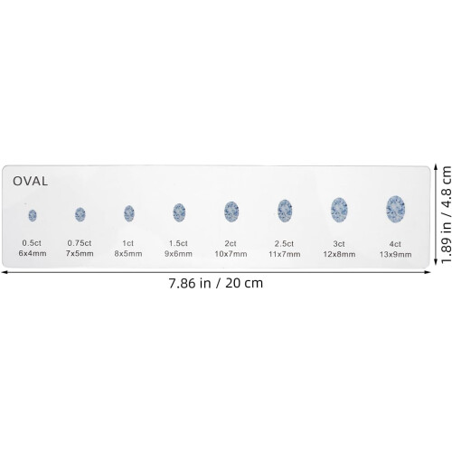Ring Diamond Comparison Ruler for Cubic Zirconia Shape Selector Diamond Measuring Template 1