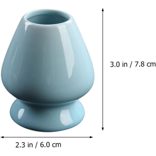 Keramisk matcha-vispholder i japansk stil, matcha-pulverkopp, solid, trygg å bruke 1