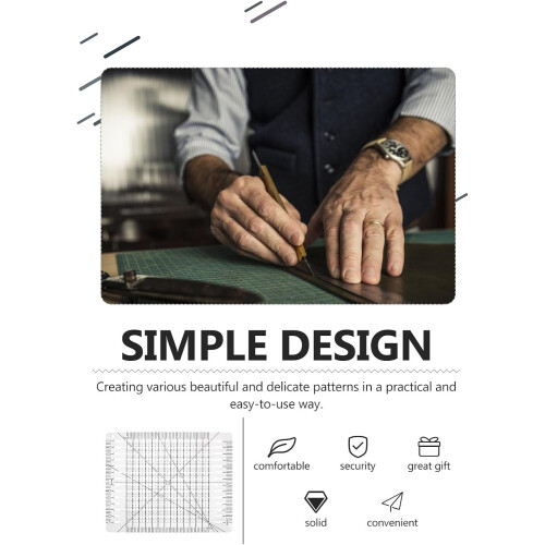 Χάρακας Patchwork Ραπτικής για Quilting DIY Χειροτεχνίες Εργαλείο κοπής ορθογωνίου 2