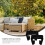 10 Stück Rattan-Stuhl-Sofa-Befestigungsclips, Ecksofa-Möbelclips, schwarzes Kunststoffmaterial, einfach 3
