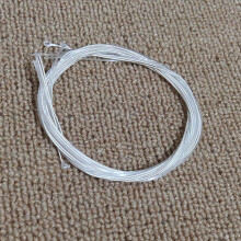 10 stuks nylon gitaarsnaren, vervangingssnaren voor folkgitaar, witte nylon kern, gegalvaniseerd